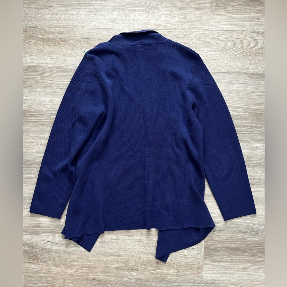 Eileen Fisher Women’s Silk Blend Drape Collar Knit Cardigan Iris - Size XL - Picture 7 of 7